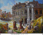 Teatro Marcello, Rome-2, Oil on Canvas